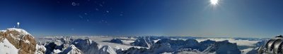 Zugspitze Panorama Winter Sonne Schnee mit Wasserzeichen Homepage